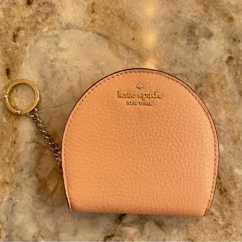 NWT Kate Spade pink half moon wallet